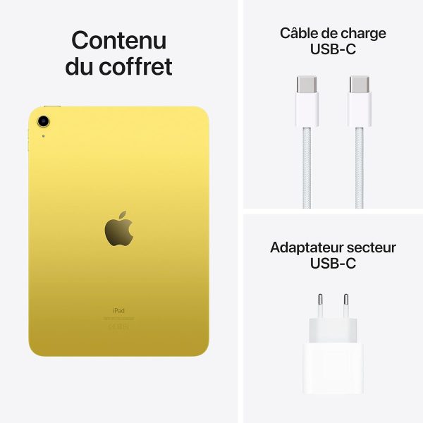 Apple 2022 iPad 10,9 pouces (Wi-Fi, 64 Go) - Jaune (10ᵉ génération)