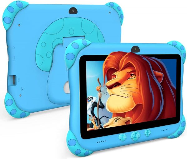 Ascrecem Tablette Enfants, 7 Pouces Tablette Android Éducative pour Enfant avec WiFi, Quad Core, 2G 32G, Bluetooth, Contrôle Parental, Logiciel Enfant Pré-Installé, Tablette...