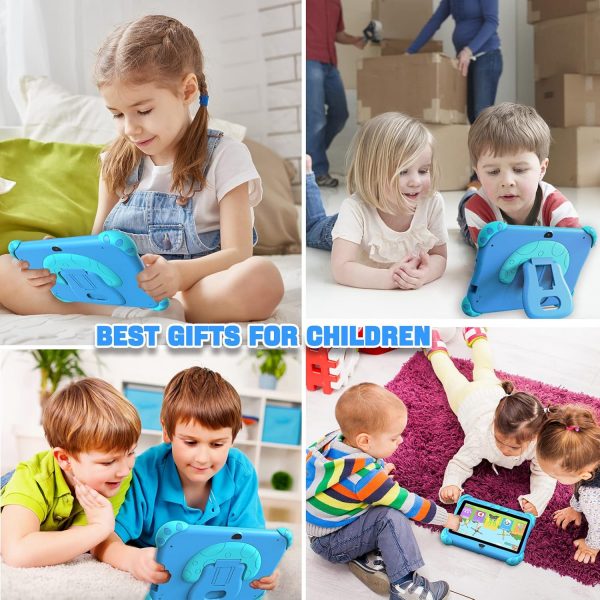 Ascrecem Tablette Enfants, 7 Pouces Tablette Android Éducative pour Enfant avec WiFi, Quad Core, 2G 32G, Bluetooth, Contrôle Parental, Logiciel Enfant Pré-Installé, Tablette...