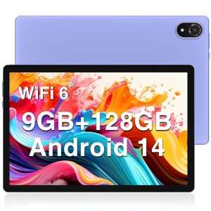 DOOGEE U10 Android 14 Tablette 9 Go RAM + 128 Go ROM (1 To TF) WiFi 6 Tablette Tactile 10 Pouces 2024, Quad-Core 2,0 GHz, 5060 mAh / 8MP + 5MP / Widevine L1 / BT 5.0, Violet