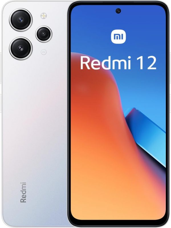 Smartphone Xiaomi Redmi 12, 128 Go, 4G, Grand écran de 6,79’’, Triple caméra arrière de 50MP avec IA, Batterie haute capacité de 5000mAh, Bleu