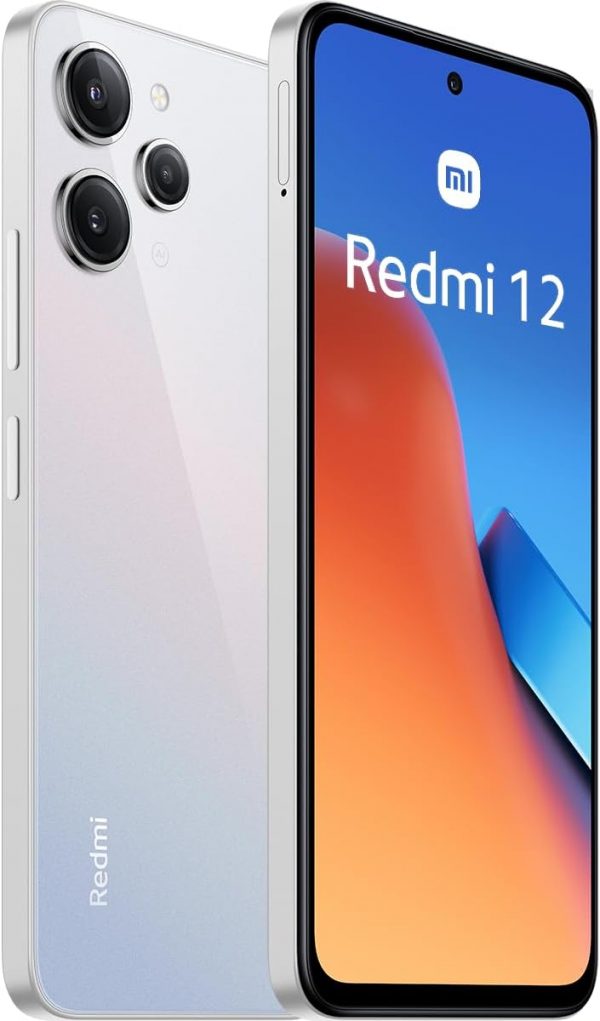 Smartphone Xiaomi Redmi 12, 128 Go, 4G, Grand écran de 6,79’’, Triple caméra arrière de 50MP avec IA, Batterie haute capacité de 5000mAh, Bleu