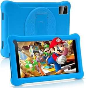 Tablette Enfants 7 Pouces Android 13 Tablette avec GMS Certifié, 8 (3+5) Go RAM 64 Go ROM (CARTE TF 128 Go), Applications Pré-Installées, WiFi Contrôle Parental Tablette...