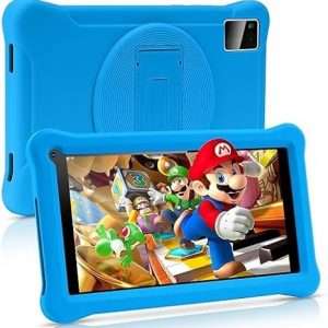 Tablette Enfants 7 Pouces Android 13 Tablette avec GMS Certifié, 8 (3+5) Go RAM 64 Go ROM (CARTE TF 128 Go), Applications Pré-Installées, WiFi Contrôle Parental Tablette...