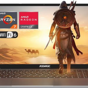 ACEMAGIC Gaming Ordinateur Portable avec Boîtier en Métal et Rétroéclairé, AMD Ryzen 7 5700U (8C/16T, jusqu'à 4,3 GHz) pour PC Portables Gamer, 16,1 Pouces FHD, 16Go DDR4, 512Go...