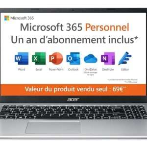 Acer Aspire 1 A115-32-C3AK Ordinateur Portable 15,6'' Full HD, PC Portable (Intel Celeron N4500, RAM 4 Go, 128 Go eMMC, Intel UHD Graphics, Windows 11) - Portable Gris