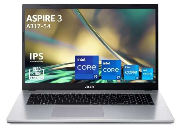 Acer Aspire 3 A317-54-54DZ, Ordinateur Portable 17,3'' Full HD IPS, PC Portable (Intel Core i5-1235U, RAM 16 Go, SSD 512 Go, Intel Iris Xe Graphics, Windows 11), Ordinateur...