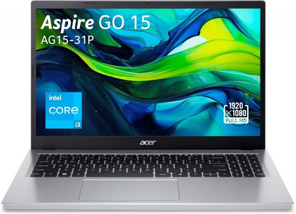 Acer Aspire Go 15 AG15-31P-342L, Ordinateur Portable 15,6'' Full HD LCD, PC Portable (Processeur Intel Core i3-N305, RAM 8 Go, SSD 512 Go, Graphiques Intel UHD, Windows 11),...