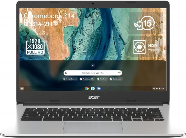 Acer Chromebook 314 CB314-2H-K6CV Ordinateur Portable 14'' HD, PC Portable (MTK MT8183, RAM 8 Go DDR4X, 64 Go eMMC, Arm Mali-G72 MP3, Chrome OS) - Clavier AZERTY, Ordinateur...