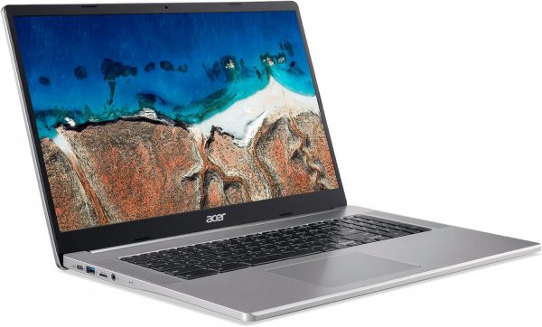 Acer Chromebook 317 CB317-1H-C7TP Ordinateur Portable 17,3'' Full HD, PC Portable (Intel Celeron N4500, RAM 8 Go, 256 Go eMMC, Intel UHD Graphics, Chrome OS), Portable Gris Argenté