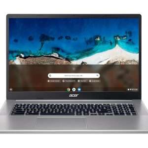 Acer Chromebook 317 CB317-1H-C7TP Ordinateur Portable 17,3'' Full HD, PC Portable (Intel Celeron N4500, RAM 8 Go, 256 Go eMMC, Intel UHD Graphics, Chrome OS), Portable Gris Argenté