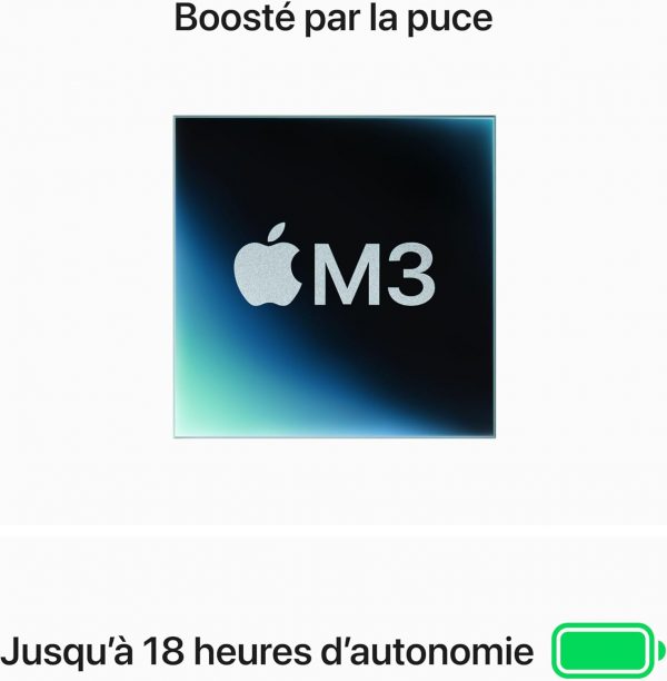 Apple 2024 Portable MacBook Air 13 Pouces avec Puce M3 : écran Liquid Retina 13,6 Pouces, 8 Go de mémoire unifiée, 256 Go de Stockage SSD, Clavier rétroéclairé, caméra FaceTime