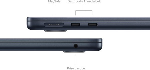 Apple 2024 Portable MacBook Air 13 Pouces avec Puce M3 : écran Liquid Retina 13,6 Pouces, 8 Go de mémoire unifiée, 256 Go de Stockage SSD, Clavier rétroéclairé, caméra FaceTime