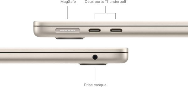 Apple 2024 Portable MacBook Air 13 Pouces avec Puce M3 : écran Liquid Retina 13,6 Pouces, 8 Go de mémoire unifiée, 256 Go de Stockage SSD, Clavier rétroéclairé, caméra FaceTime