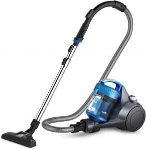 Aspirateur sans sac Eureka WhirlWind, aspirateur traîneau silencieux, aspirateur cyclonique léger et puissant pour tapis, sols durs, poils d'animaux et poussière, 700W, 1,5L, bleu