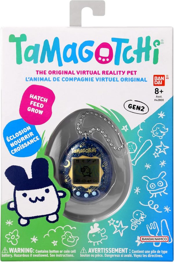 Bandai - Tamagotchi - Tamagotchi Original - Nuit étoilée - Animal électronique virtuel avec écran couleur, 3 boutons et jeux - Jouet animal interactif pour enfants