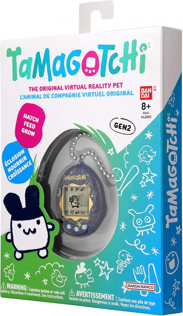 Bandai - Tamagotchi - Tamagotchi Original - Nuit étoilée - Animal électronique virtuel avec écran couleur, 3 boutons et jeux - Jouet animal interactif pour enfants