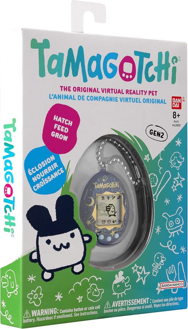 Bandai - Tamagotchi - Tamagotchi Original - Nuit étoilée - Animal électronique virtuel avec écran couleur, 3 boutons et jeux - Jouet animal interactif pour enfants