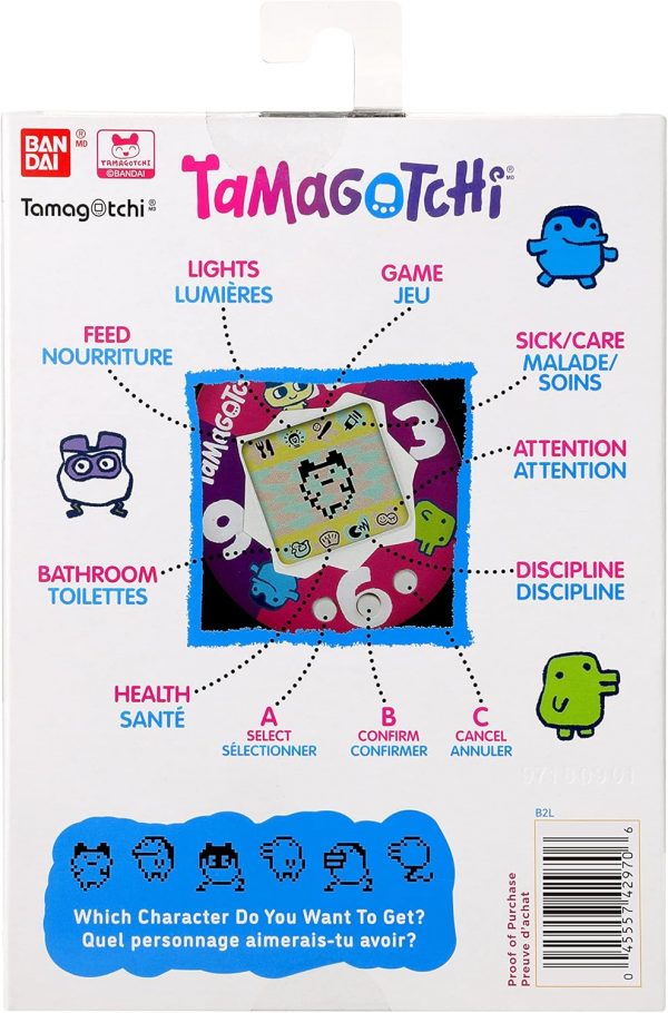 Bandai - Tamagotchi - Tamagotchi Original - Nuit étoilée - Animal électronique virtuel avec écran couleur, 3 boutons et jeux - Jouet animal interactif pour enfants