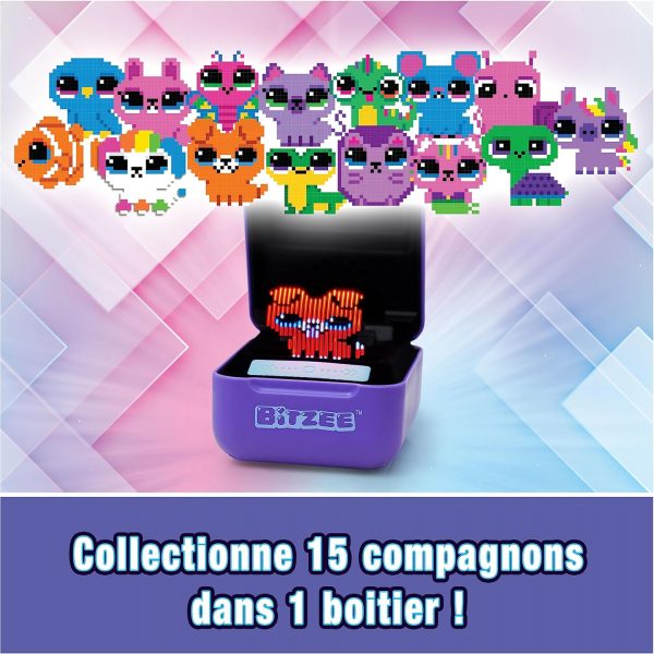 BITZEE - Mon Animal Interactif Bitzee - Animal Numérique 3D que Vous Pouvez Vraiment Toucher - Boîtier Électronique avec 15 Compagnons Interactifs - +10 Sons, Réactions et Jeux -