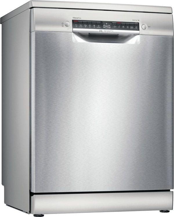 Bosch Lave-vaisselle à pose libre 60 cm Argent Inox SMS4EMI06E Série 4