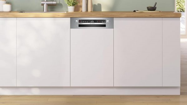 Bosch SPI2HKS42E - Série 2 - Lave-vaisselle encastrable - 45 cm - 10 couverts - Home Connect - Bandeau métallique