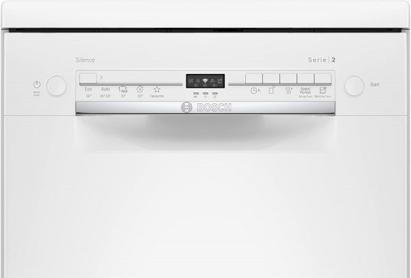 Bosch SPS2IKW04E - Série 2 - Lave-vaisselle pose libre - 45 cm - Home Connect - 9 couverts - Moteur EcoSilence - Blanc