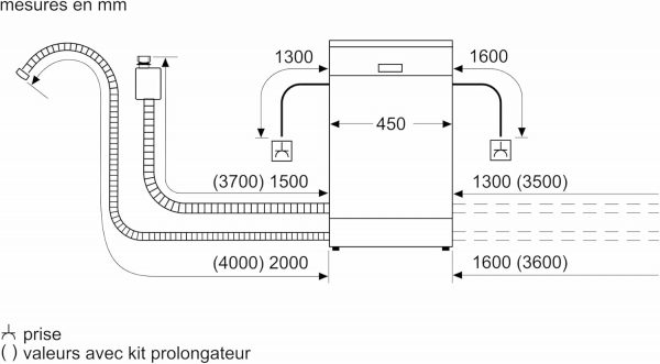 Bosch SPS2IKW04E - Série 2 - Lave-vaisselle pose libre - 45 cm - Home Connect - 9 couverts - Moteur EcoSilence - Blanc