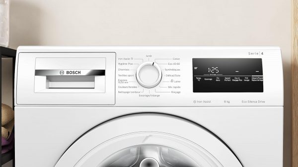 Bosch WAN28258FR, Série 4, Lave-linge hublot, 8 kg, 1400 trs/min, Blanc