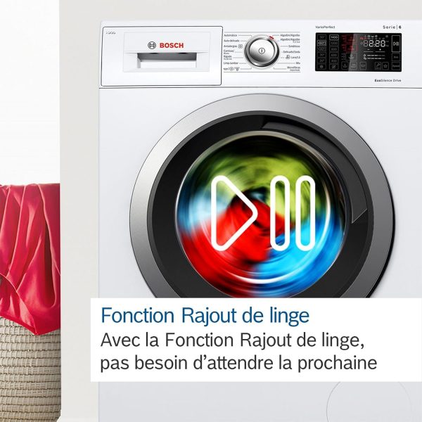 Bosch WAN28258FR, Série 4, Lave-linge hublot, 8 kg, 1400 trs/min, Blanc