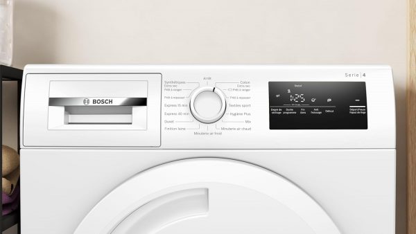 Bosch WTN83218FR Série 4 - Sèche-linge à condensation - 7kg - 112 L - Design Antivibration - Blanc