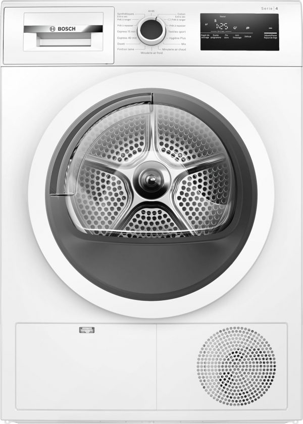 Bosch WTN83218FR Série 4 - Sèche-linge à condensation - 7kg - 112 L - Design Antivibration - Blanc