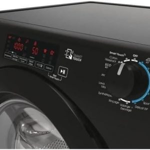 CANDY Lave-linge frontal CS 129TMBBE-47, 9 kg, 16 Programmes, 1200 tr/min, Moteur Inverter, Classe B, Noir Brillant