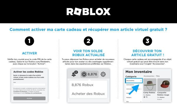 Carte Cadeau Roblox - 2 000 Robux (article virtuel exclusif inclus) (Code numérique pour ordinateur, téléphone, tablette, Xbox One, Xbox Series X|S, Oculus Rift et HTC Vive)