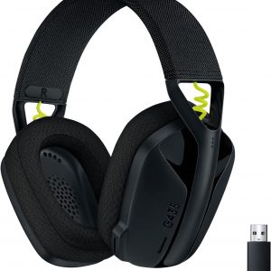 Casque Gamer léger sans fil Logitech G435 LIGHTSPEED & Bluetooth, circum-auriculaire, avec micro intégré, batterie de 18h, compatible avec Dolby Atmos, PC, PS4, PS5, mobile,...