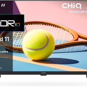 CHIQ L32G7L, 32 pouces, télévision Android 11 bord ultra fin, HDR, DBX-TV, Smart TV, Netflix, Prime Video, YouTube, Wi-Fi 2.4/5G, Bluetooth, Chromecast, Google Assistant