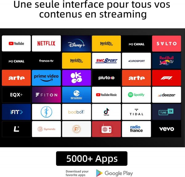 CHIQ L40H7G Téléviseur Intelligent 40 Pouces, Full HD 1080P Design Slim Google TV, Assistant Google, Chromecast intégré HDR10&HLG, Mode Audio Dolby Triple Tuner Vidéo 2023