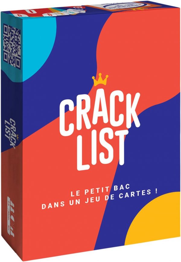 CRACK LIST - Jeu du Petit bac - Jeu de Cartes - Jeu d'ambiance - entre amis et en famille - 10 ans et plus - 2 à 8 joueurs - version française - Yaqua Studio, YAQ001CR, Bleu