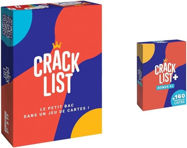 CRACK LIST - Jeu du Petit bac - Jeu de Cartes - Jeu d'ambiance - entre amis et en famille - 10 ans et plus - 2 à 8 joueurs - version française - Yaqua Studio, YAQ001CR, Bleu