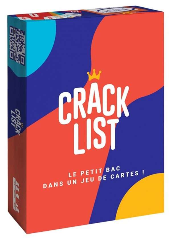 CRACK LIST - Jeu du Petit bac - Jeu de Cartes - Jeu d'ambiance - entre amis et en famille - 10 ans et plus - 2 à 8 joueurs - version française - Yaqua Studio, YAQ001CR, Bleu