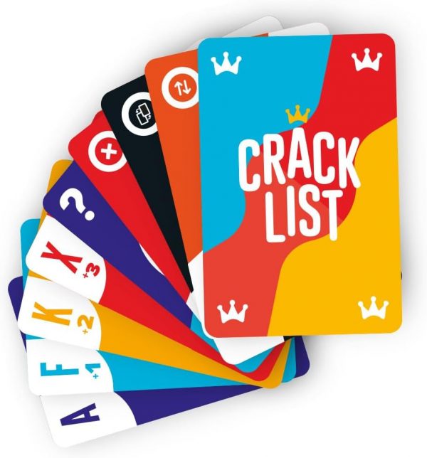 CRACK LIST - Jeu du Petit bac - Jeu de Cartes - Jeu d'ambiance - entre amis et en famille - 10 ans et plus - 2 à 8 joueurs - version française - Yaqua Studio, YAQ001CR, Bleu