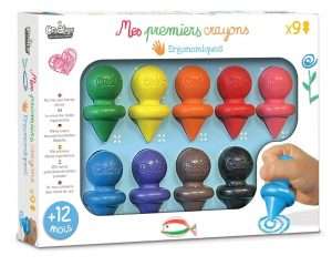 Crea lign' Coffret Loisir Créatif - Mes Premiers Crayons x9 - Dès 12 Mois - CL195