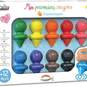 Crea lign' Coffret Loisir Créatif - Mes Premiers Crayons x9 - Dès 12 Mois - CL195