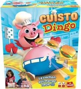 CUISTO DINGO - Jeu de Société pour Enfants - Amusez-vous à Nourrir le Cochon sans Faire Exploser son Ventre - Jeu Rigolo dès 4 Ans - Jouez en Famille ou entre Amis - 2 à 4