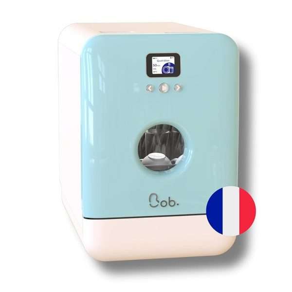 DAAN TECH Bob - Lave-vaisselle Compact 3 Couverts Encastrable - Pose Libre, Avec Réservoir, Portable - Séchage Naturel - Assiette 29 cm - Origine France Garantie