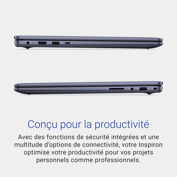 Dell Inspiron 16 5645 Ordinateur Portable, Processeur AMD Ryzen 7-8840U, Écran 16'' FHD+, 16Go RAM, 1 To SSD, Graphique AMD UMA, Windows 11 Home - Clavier rétroéclairé Français