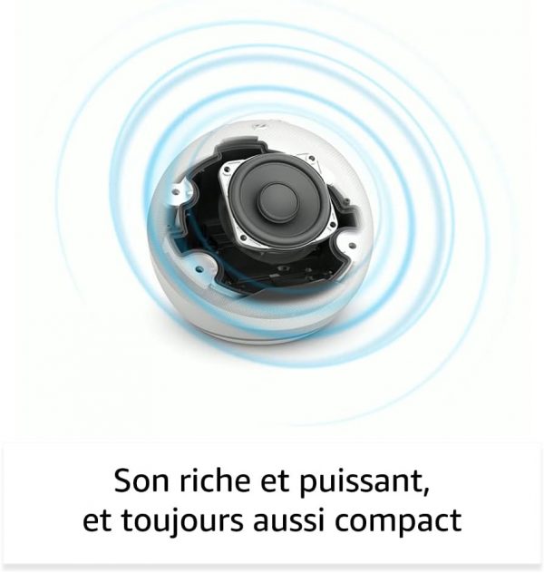 Echo Dot (5e génération, modèle 2022) | Enceinte connectée Bluetooth et Wi-Fi au son puissant encore plus imposant, avec Alexa | Bleu marine