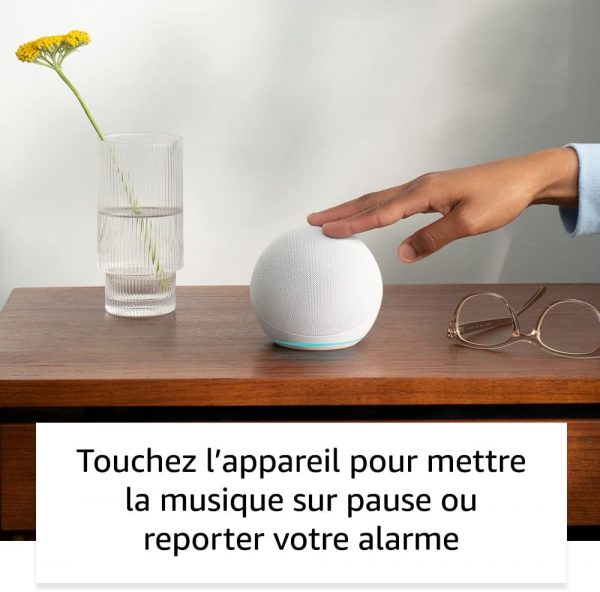 Echo Dot (5e génération, modèle 2022) | Enceinte connectée Bluetooth et Wi-Fi au son puissant encore plus imposant, avec Alexa | Bleu marine