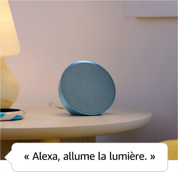 Echo Pop | Enceinte connectée Bluetooth et Wi-Fi compacte au son riche, avec Alexa | Vert canard