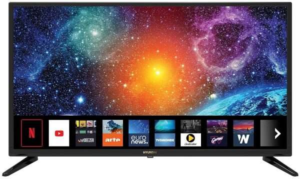 HYUNDAI Smart Netflix TV LED 32 Pouces (80cm) - Haute Définition - Triple Tuner - WiFi Youtube - HDMI x2 - USB multimédia 2.0 x2 - Screencast - Sortie Casque et Optique - CI+